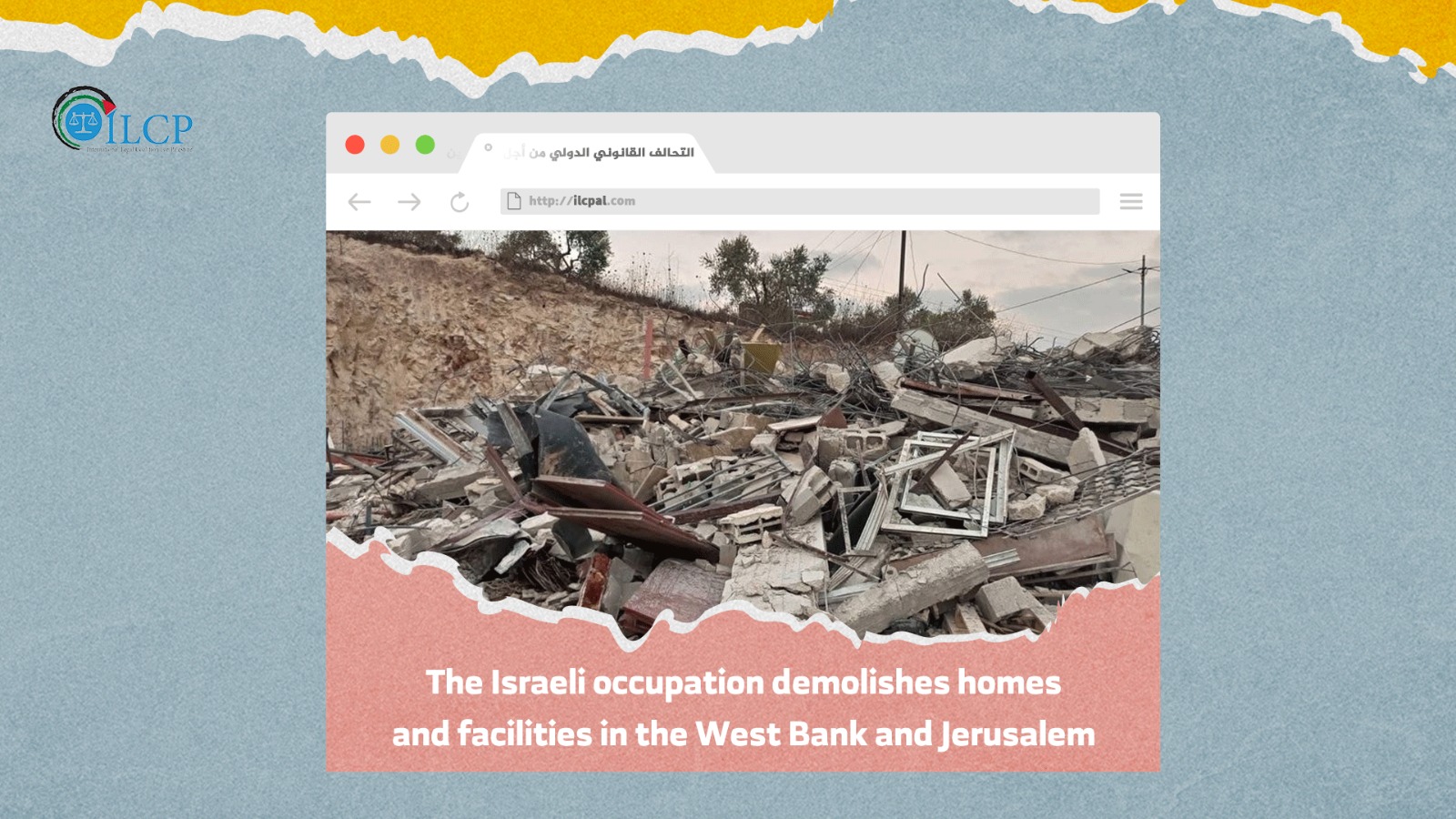 The Israeli occupation demolishes homes and facilities in the West Bank and Jerusalem
